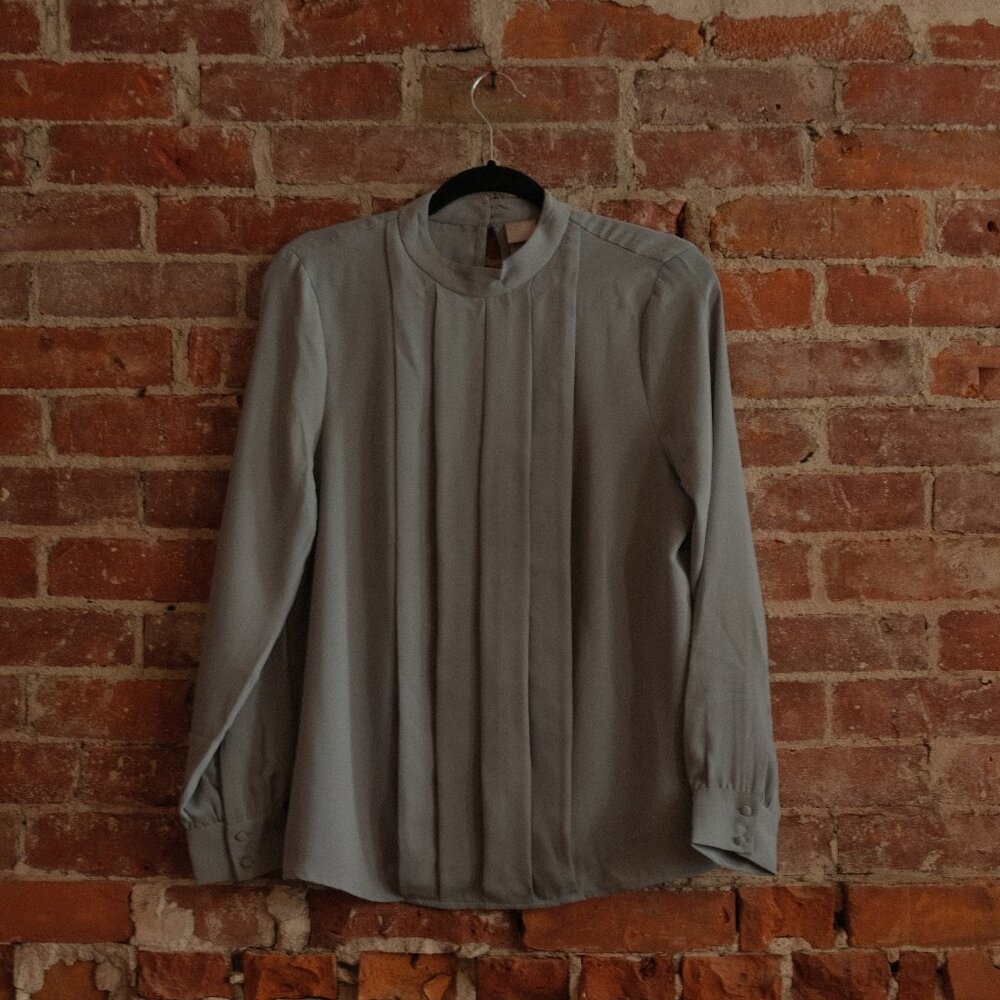 Women's Baby Blue Panel Shirt